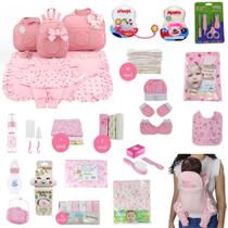 Kit Bolsa de Maternidade 3 Peças + Saída maternidade + Enxoval Master menina Kit Bolsa de Maternidade 3 Peças + Saída maternidade + Enxoval Master menina