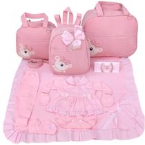 Kit Bolsa de Maternidade 3 Peças Urso Com Saída Maternidade Menina Kit Bolsa de Maternidade 3 Peças Urso Com Saída Maternidade Menina