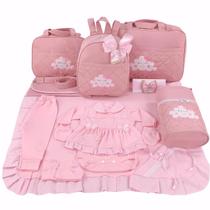 Kit Bolsa de Maternidade 5 Peças Nuvem Saída Menina