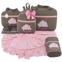 Kit Bolsa de Maternidade 5 Peças Nuvem Saída Menina