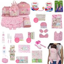 Kit Bolsa de Maternidade 5 Peças + Saída maternidade + Enxoval Master menina