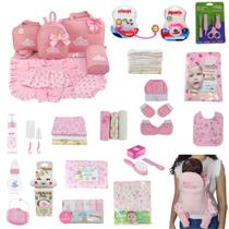Kit Bolsa de Maternidade 5 Peças + Saída maternidade + Enxoval Master menina