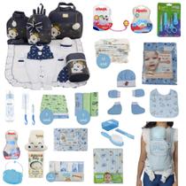 Kit Bolsa de Maternidade 5 Peças + Saída maternidade + Enxoval Master menino