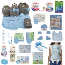 Kit Bolsa de Maternidade 5 Peças + Saída maternidade + Enxoval Master menino