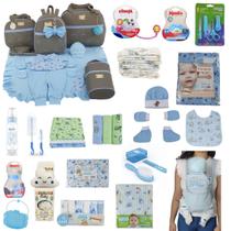 Kit Bolsa de Maternidade 5 Peças + Saída maternidade + Enxoval Master menino