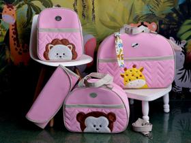 Kit Bolsa de Maternidade Menino Menina Safari Com Mochila e Trocador