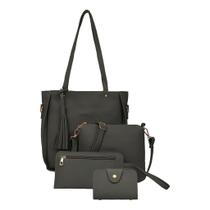 Kit Bolsa De Ombro Luxo Feminino material sintético