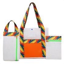 Kit Bolsa de Praia Feminina Conjunto Bolsa com Necessaire