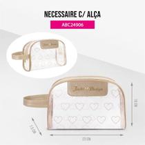 Kit Bolsa De Praia + Necessaire Dourado