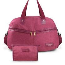 Kit Bolsa De Viagem/academia E Necessaire Joy - Jacki Design Vinho Kit Bolsa De Viagem/academia E Necessaire Joy - Jacki Design Vinho
