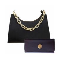 Kit Bolsa e Carteira Feminina Elegante Moda Couro Moderna Kit Bolsa e Carteira Feminina Elegante Moda Couro Moderna