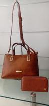 Kit bolsa e carteira feminina marrom Kit bolsa e carteira feminina marrom