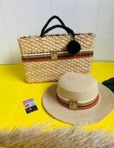 Kit, bolsa e chapéu