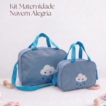 Kit Bolsa e Frasqueira Maternidade Bebê Nuvem Alegria Kit Bolsa e Frasqueira Maternidade Bebê Nuvem Alegria