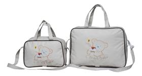 Kit Bolsa e Frasqueira Mimo Baby Urso Pote de Mel Bege 58683 c/2peças Kit Bolsa e Frasqueira Mimo Baby Urso Pote de Mel Bege 58683 c/2peças