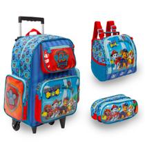 Kit Bolsa Escolar Menino Paw Patrol Carrinho Volta As Aulas