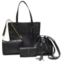 Kit bolsa feminina 4 peças