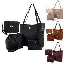 Kit Bolsa Feminina 4 Peças Sacola Transversal E Meia Lua Lançamento