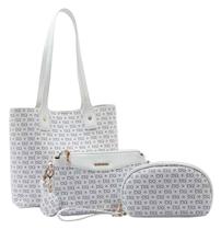 Kit Bolsa Feminina Chenson CG85081 Elegance Luxo Cor:Off-White