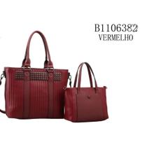 kit Bolsa feminina Golden Fênix PU com alça