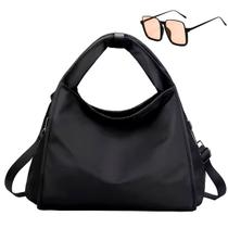 Kit Bolsa Feminina Grande Casual + Óculos De Sol Feminino Estilo Vintage