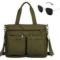 Kit Bolsa Feminina Grande Multiuso Transversal + Óculos De Sol Hexagonal Kit Bolsa Feminina Grande Multiuso Transversal + Óculos De Sol Hexagonal