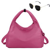 Kit Bolsa Feminina Grande Multiuso Transversal + Óculos De Sol Hexagonal Kit Bolsa Feminina Grande Multiuso Transversal + Óculos De Sol Hexagonal