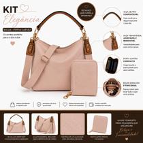 Kit Bolsa Feminina Nylon Premium Grande Transversal Ombro Porta Cartão Elegante Casual Dia a Dia Kit Bolsa Feminina Nylon Premium Grande Transversal Ombro Porta Cartão Elegante Casual Dia a Dia