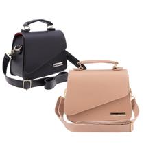 Kit bolsa feminina pequena alça tarnsversal
