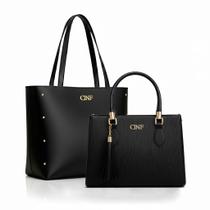 Kit Bolsa Feminina Sacola De Ombro Transversal De Mão