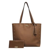 Kit Bolsa Feminina Sacola Grande De Ombro E Carteira