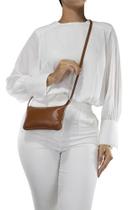 Kit Bolsa Feminina Transversal Classe + Carteira Couro