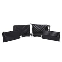 Kit Bolsa Feminina Transversal De Ombro Alça Corrente CM Shoes