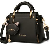 Kit Bolsa Feminina Transversal Ombro Bolsa Pequena TOte Resistente Lisa Impermeável Casual Presente Passeio Igreja Faculdade De lado De Ombro