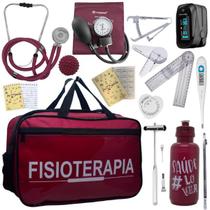 Kit Bolsa Fisioterapia Acadêmico Goniômetro Martelo Buck Fita Antropométrica Completo Incoterm