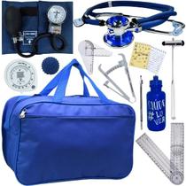 Kit Bolsa Fisioterapia Acadêmico Goniômetro Martelo Buck Fita Antropométrica Completo Pa Med