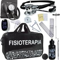 Kit Bolsa Fisioterapia Acadêmico Goniômetro Martelo Buck Fita Antropométrica Incoterm