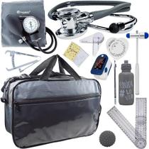 Kit Bolsa Fisioterapia Acadêmico Martelo Buck Goniômetro Completo Incoterm