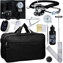 Kit Bolsa Fisioterapia Acadêmico Martelo Buck Goniômetro Completo Pa Med