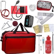 Kit Bolsa Fisioterapia Acadêmico Martelo Buck Goniômetro Completo Pa Med