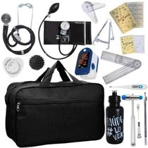 Kit Bolsa Fisioterapia Acadêmico Martelo Buck Goniômetro Completo Pa Med