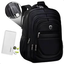 Kit Bolsa Grande Anti Furto Saida USB + Power bank Compacto Carregamento rápido