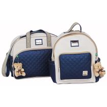 Kit Bolsa Grande Maternidade Bebe + Mochila + Trocador - Miellu Bolsas Kit Bolsa Grande Maternidade Bebe + Mochila + Trocador - Miellu Bolsas