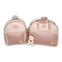 Kit Bolsa Grande Maternidade Personalizada Bebe Mochila Trocador Linha Coffee - Miellu Bolsas