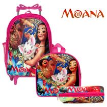 Kit Bolsa Infantil Carrinho Menina Moana Resistente Toys 2U