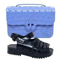 Kit bolsa Infantil menina moderna estilosa e sandalia criança leve macio confortavel versatil fofa