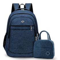 Kit Bolsa Lancheira Masculina E mochila Antifurto Presente Viagem Passeios Termica Comidas Quentes Frias Forte Moderna