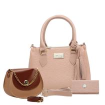 Kit Bolsa Lorena + Bolsa Transversal de Lado Feminina + Carteira Willibags .