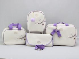 Kit bolsa luxo 4 peças borboleta(lilas /of) Kit bolsa luxo 4 peças borboleta(lilas /of)