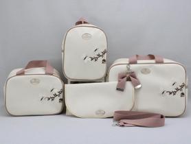 Kit bolsa luxo 4 peças borboleta(nude /of) Kit bolsa luxo 4 peças borboleta(nude /of)